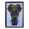 Décoration murale en coton brossé à la main - Éléphant