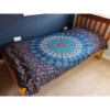 Couvre-lit simple en coton + tenture murale - Mandala classique 130 cm x 200 cm