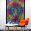 Couvre-lit simple en coton + tenture murale - Attrape-rêves 130 cm x 200 cm