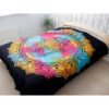 Couvre-lit double en coton + tenture murale - Hamsa noir 230 cm x 200 cm