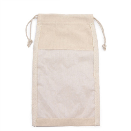 Grande pochette en coton avec fenêtre - 26 x 15 cm