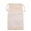 Grande pochette en coton avec fenêtre - 26 x 15 cm