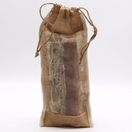 Pochette en jute lavée longue - 35x15cm