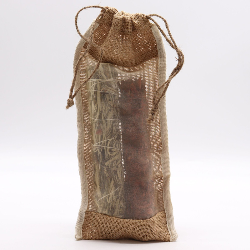 Pochette en jute lavée longue - 35x15cm