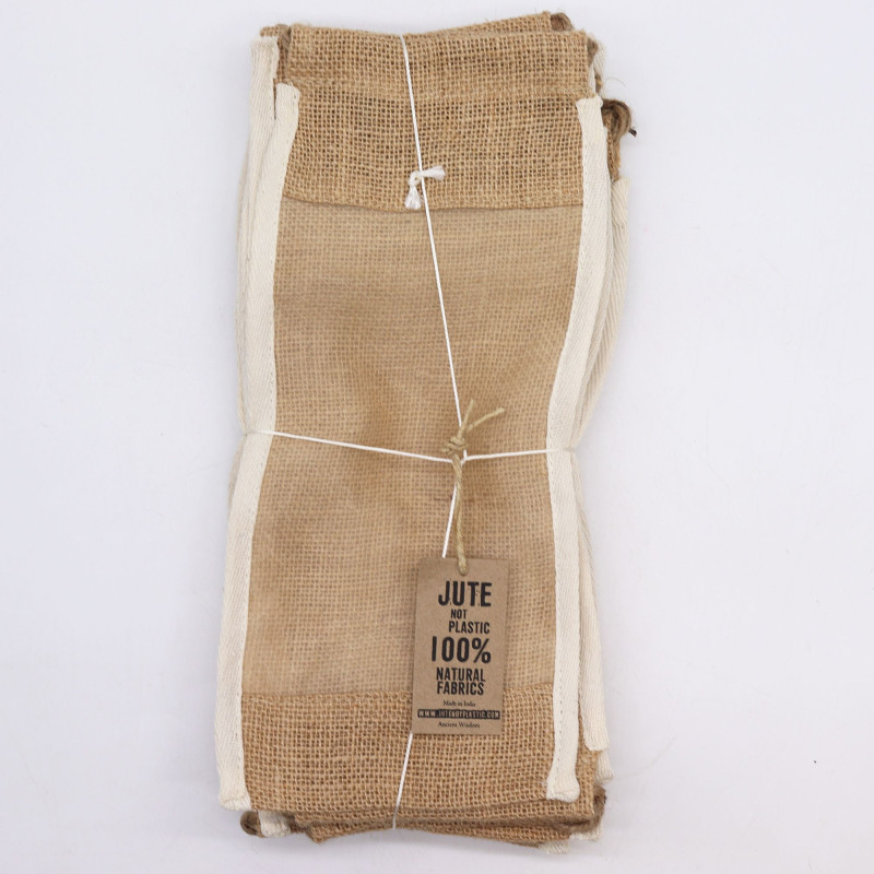 Pochette en jute lavée longue - 35x15cm