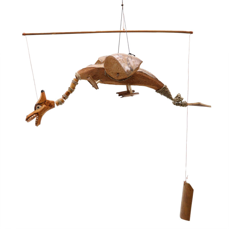 Mobile Dragon Noix de Coco Naturelle 37cm
