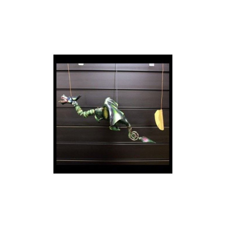 Grand mobile dragon vert noix de coco 46 cm