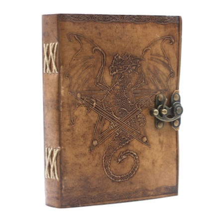 Carnet Dragon en cuir (20x15 cm)