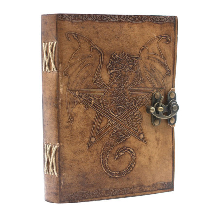 Carnet Dragon en cuir (20x15 cm)