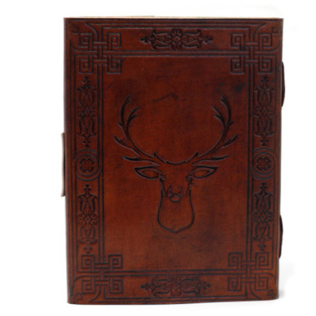 Carnet Cerf en Cuir (20x15 cm)