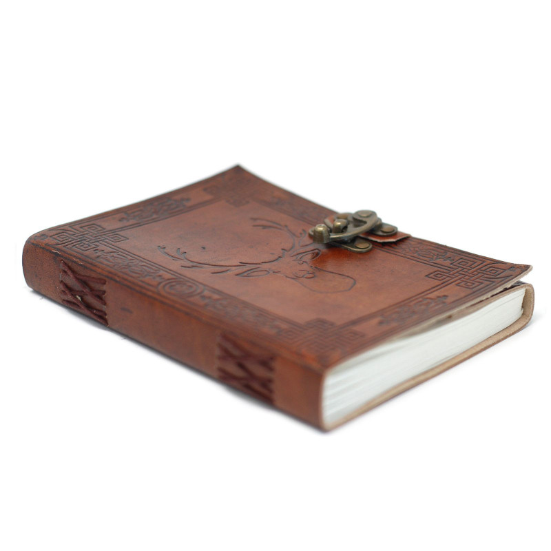Carnet Cerf en Cuir (20x15 cm)