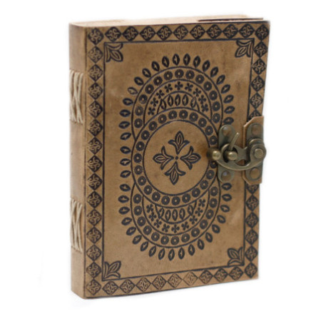Carnet Mandala Bleu Cuir (18x13 cm)
