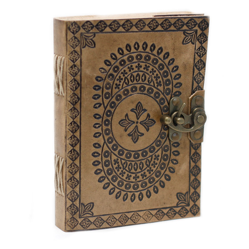 Carnet Mandala Bleu Cuir (18x13 cm)