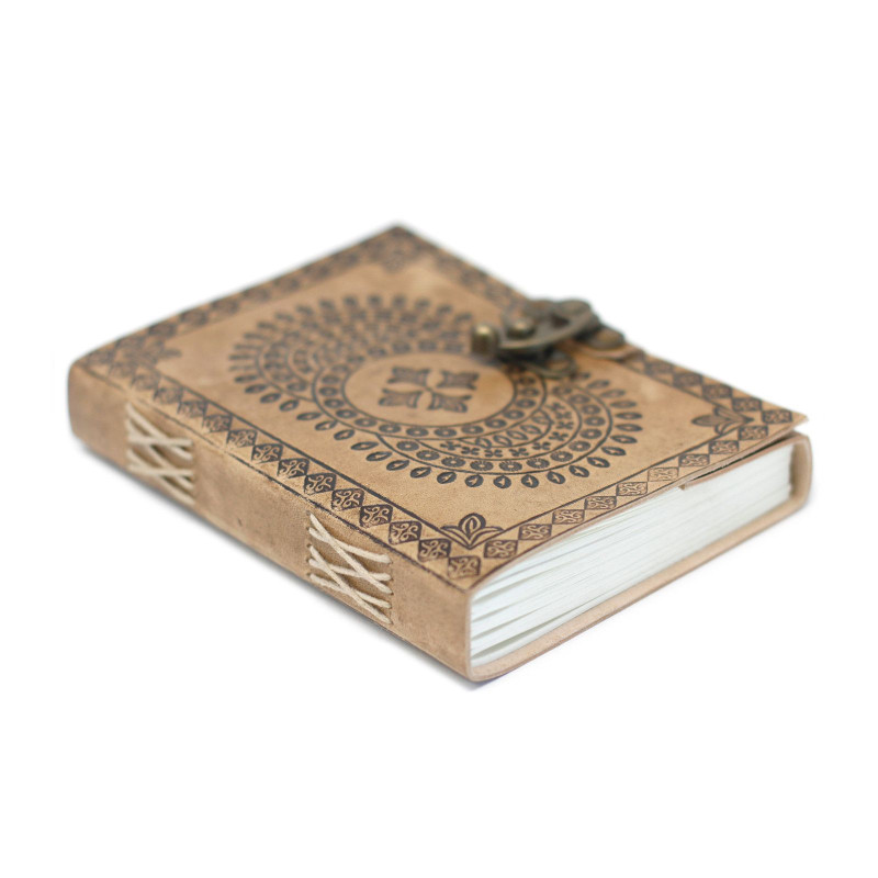 Carnet Mandala Bleu Cuir (18x13 cm)