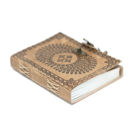Carnet Mandala Bleu Cuir (18x13 cm)