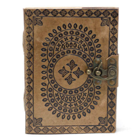 Carnet Mandala Bleu Cuir (18x13 cm)
