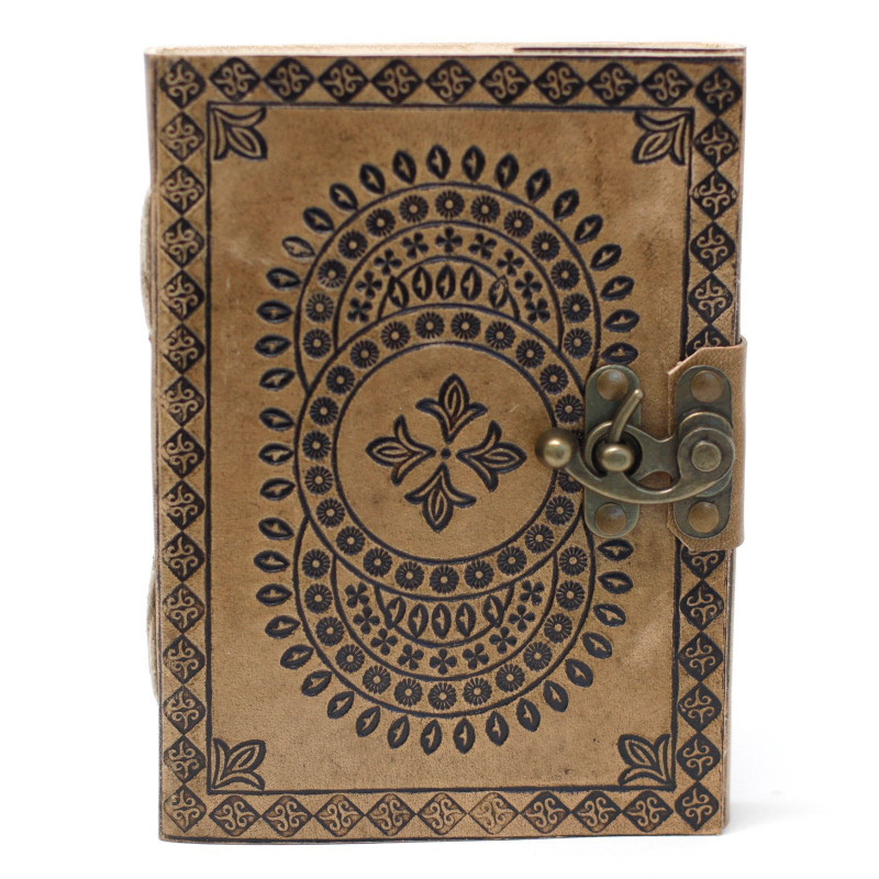 Carnet Mandala Bleu Cuir (18x13 cm)