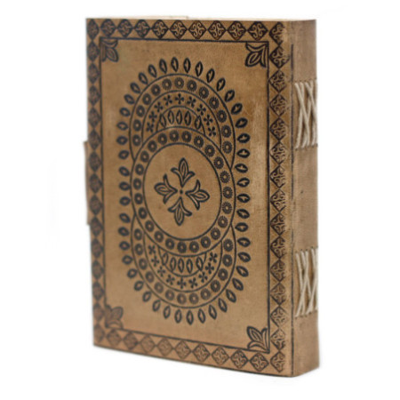 Carnet Mandala Bleu Cuir (18x13 cm)