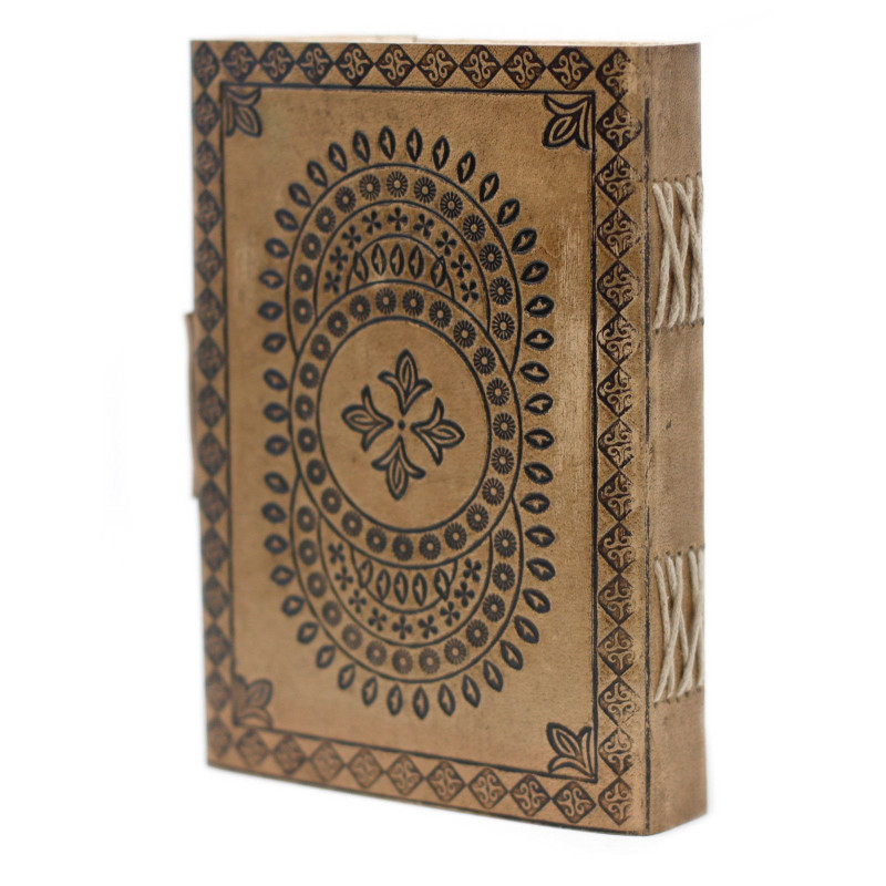 Carnet Mandala Bleu Cuir (18x13 cm)