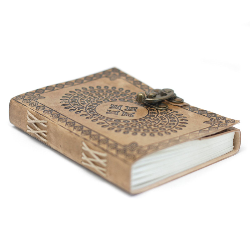 Carnet Mandala Bleu Cuir (18x13 cm)