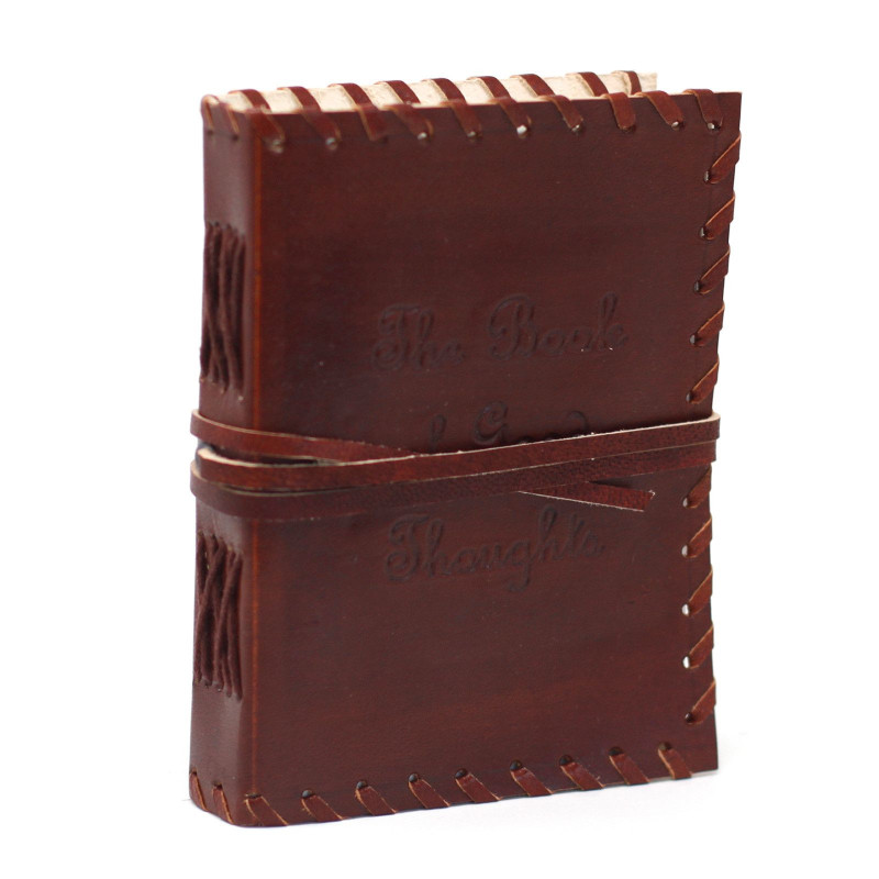 Carnet de pensées en cuir avec couverture (15 x 10 pouces)