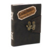 Carnet de notes Confessions en cuir noir avec cadenas (18x13 cm)