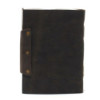 Carnet de notes Confessions en cuir noir avec cadenas (18x13 cm)