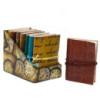 Mini carnet en cuir assorti (10x7,5 cm) - 1 pièce