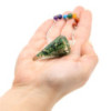 Pendule de chakra de puissance en orgonite - Aventurine verte