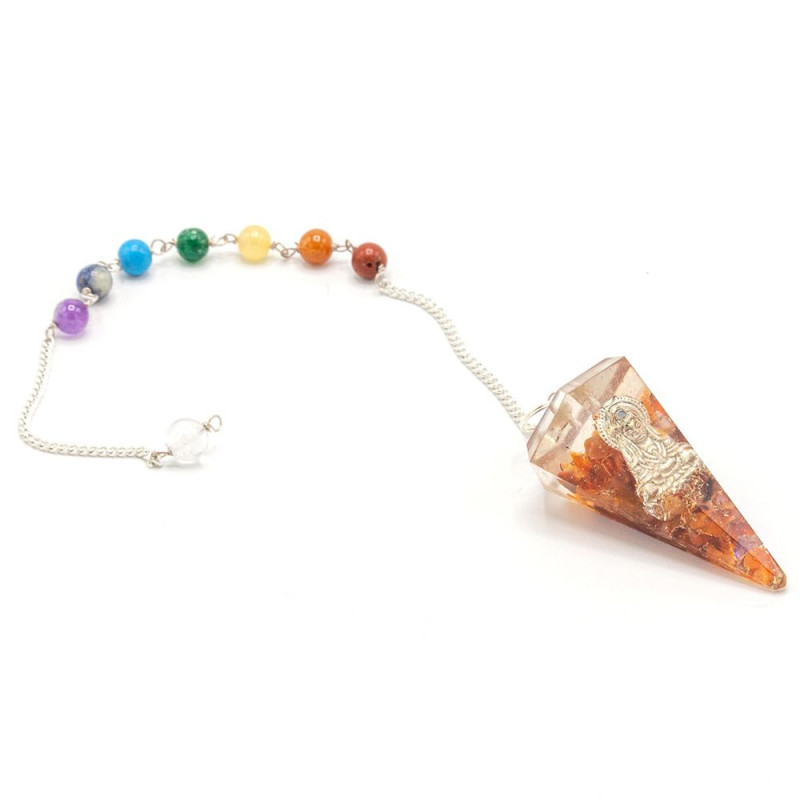 Pendule de chakra de puissance en orgonite - Bouddha