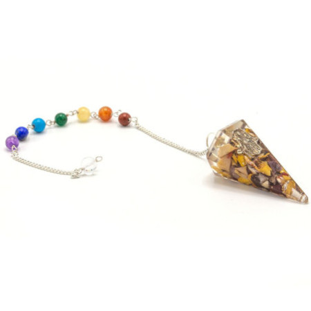 Pendule Chakra Pouvoir Orgonite - Hamsa