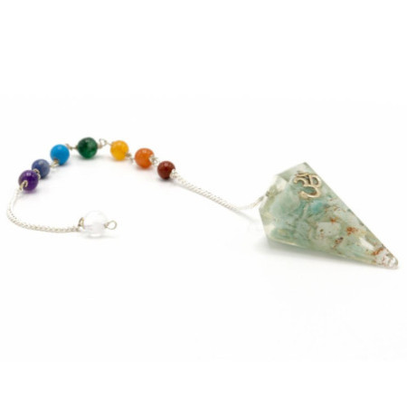 Pendule Chakra Pouvoir Orgonite - Om