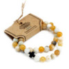 Lot de 2 bracelets d'amitié en pierres précieuses - Fidélité - Amazonite et jaspe jaune