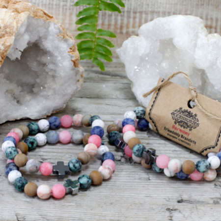 Lot de 2 bracelets d'amitié en pierres précieuses - Harmony - Rainbow Gemstones