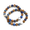 Lot de 2 bracelets d'amitié en pierres précieuses - Support - Sodalite et Picturestone