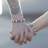 Lot de 2 bracelets d'amitié en pierres précieuses - Support - Sodalite et Picturestone