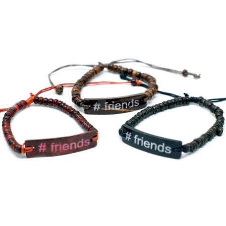 Bracelet avec slogan Coco - #Amis