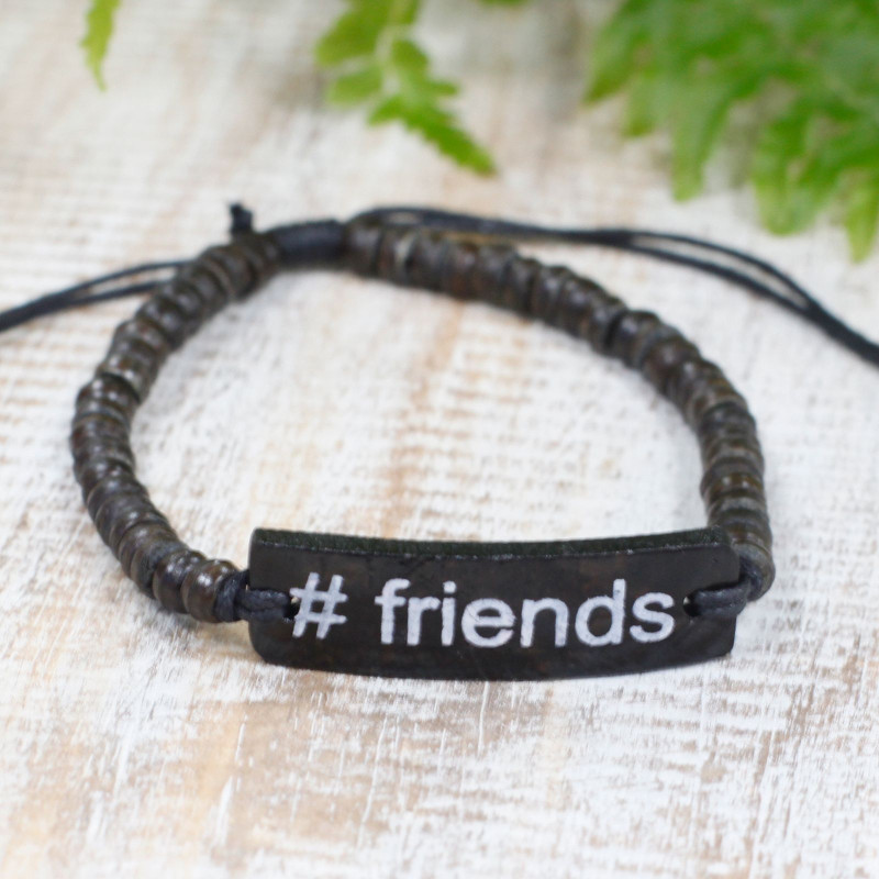 Bracelet avec slogan Coco - #Amis