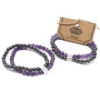 Bracelet magnétique en pierres précieuses - Améthyste