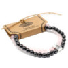 Bracelet magnétique en pierres précieuses - Quartz rose