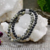Bracelet magnétique en pierres précieuses - Jaspe Dalmatien