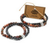 Bracelet magnétique en pierres précieuses - Peau de léopard