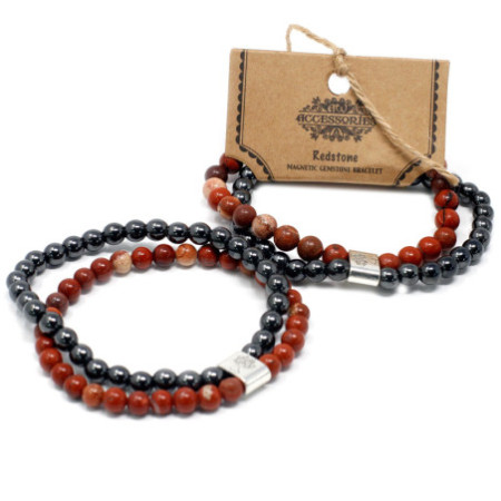 Bracelet magnétique en pierres précieuses - Redstone