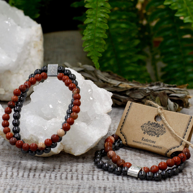 Bracelet magnétique en pierres précieuses - Redstone