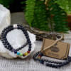 Bracelet magnétique en pierres précieuses - Chakra de la pierre noire