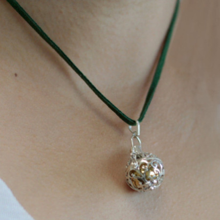 Cloche d'ange en argent - Romance - 18 mm