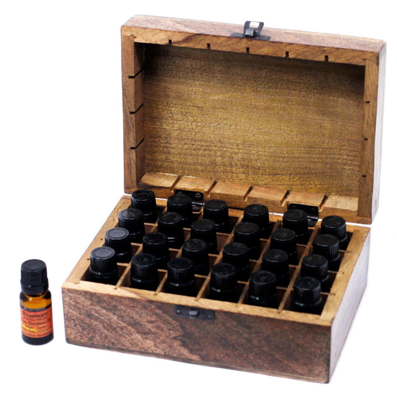 Coffret floral sculpté pour aromathérapie (peut contenir 24 bouteilles)