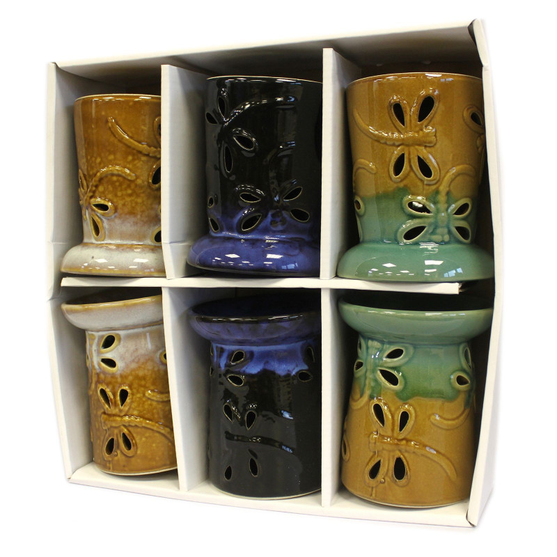 Brûleur à huile rustique classique - Libellule (assortiment)