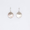 Boucles d'oreilles coquillage et argent - Disque classique - Nacre