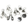Boucles d'oreilles coquillage et argent - Disque classique - Nacre